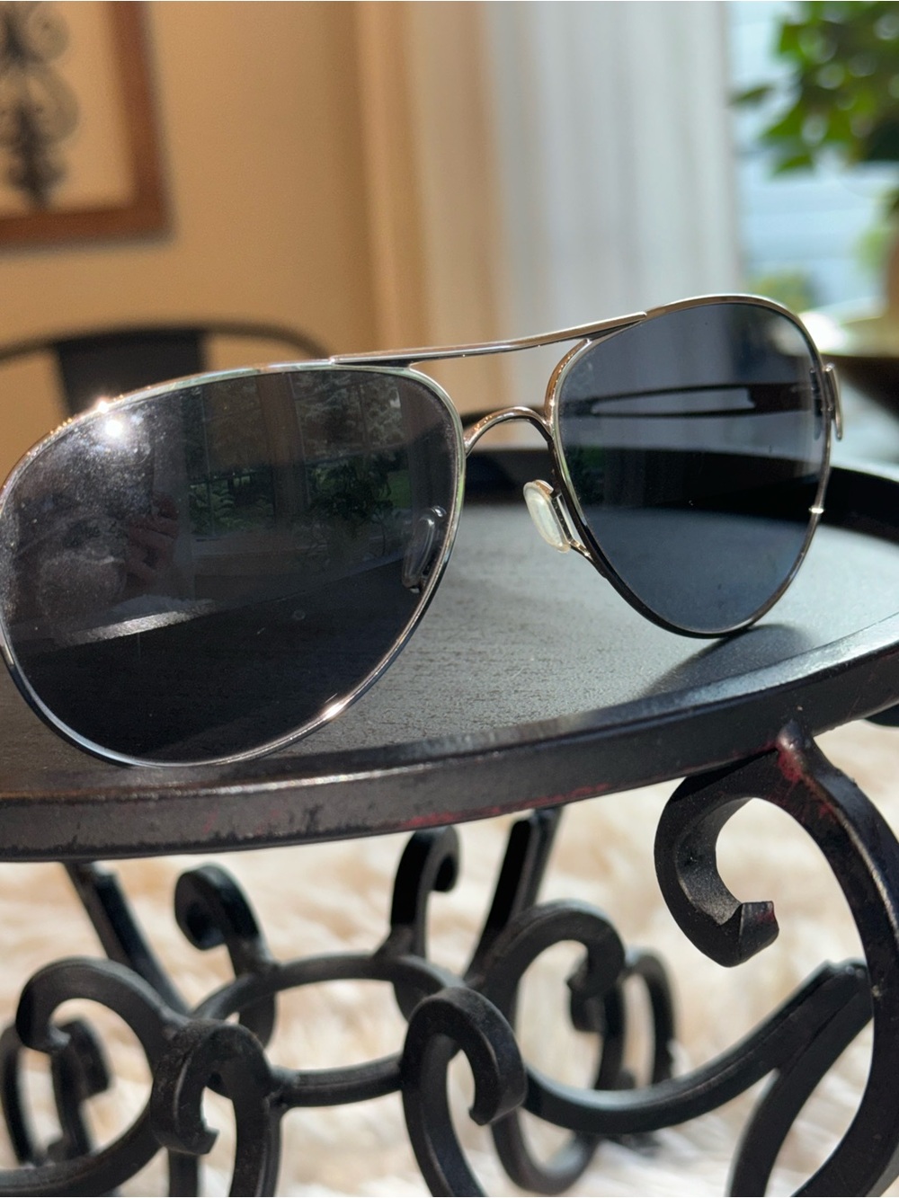 Oakley Caveat Classic Aviator Sunglasses in Silver